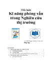 Tiểu luận kĩ năng phỏng vấn nghiên cứu thị trường