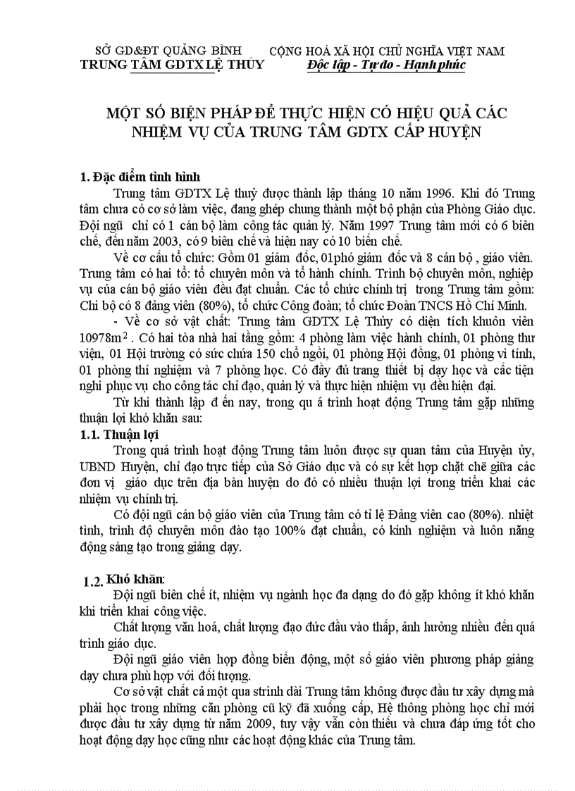 Tham luận cấp Bộ