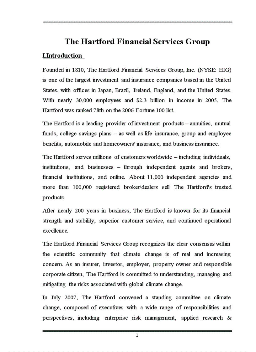 The Hartford Financial Services Group