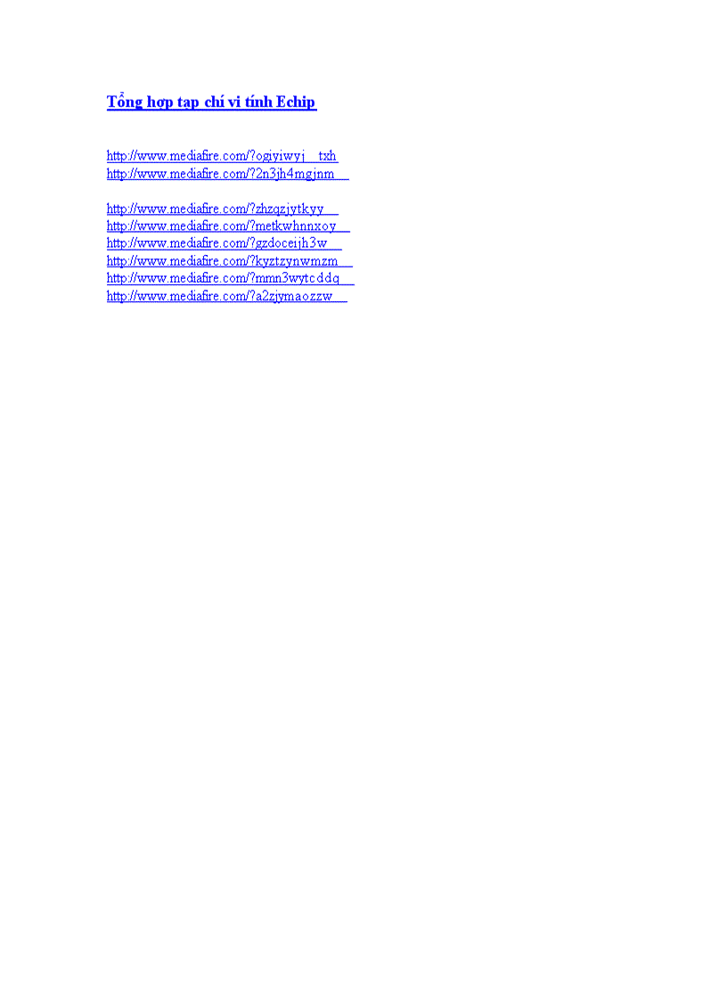 Tổng hợp tạp chí vi tính Echip
