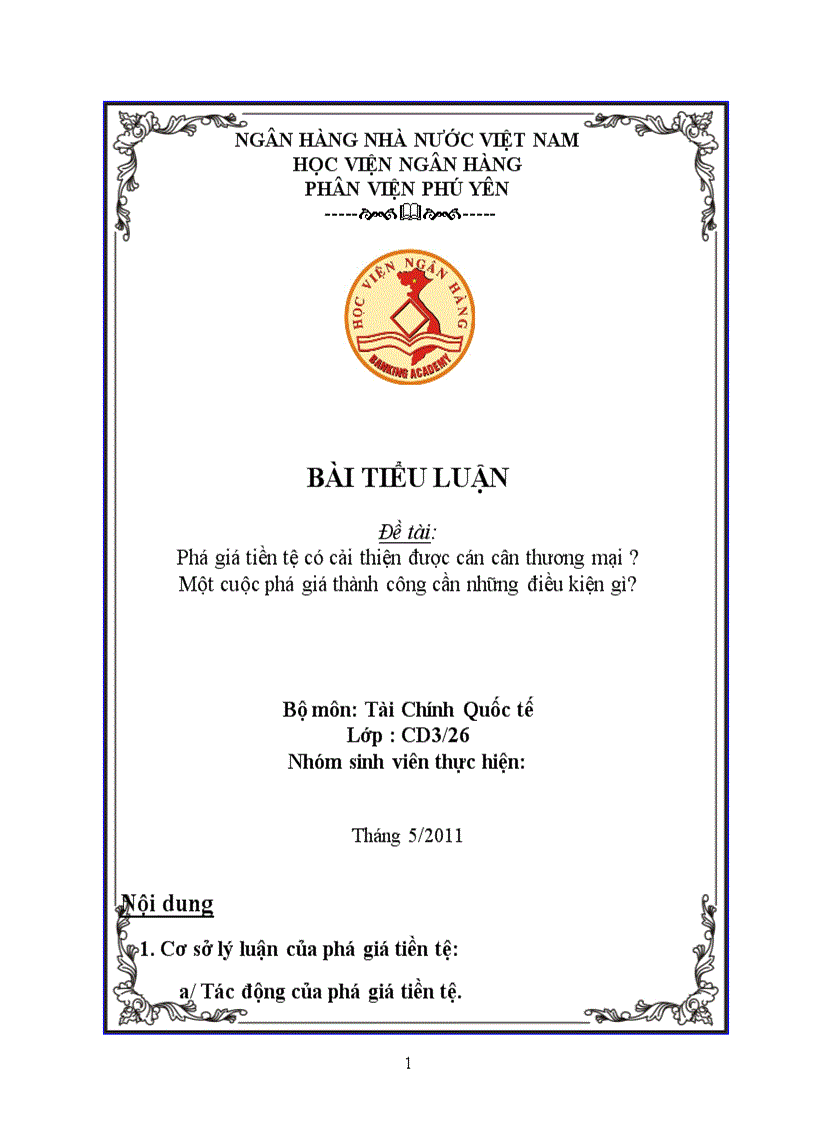 Phá giá tiền tệ có cải thiện được cán cân thương mại Một cuộc phá giá thành công cần những điều kiện gì