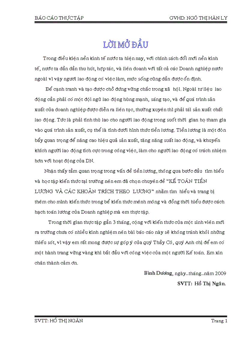 Lương và các khoảng trích theo lương tại công ty TNHH may mặc Bower Việt Nam