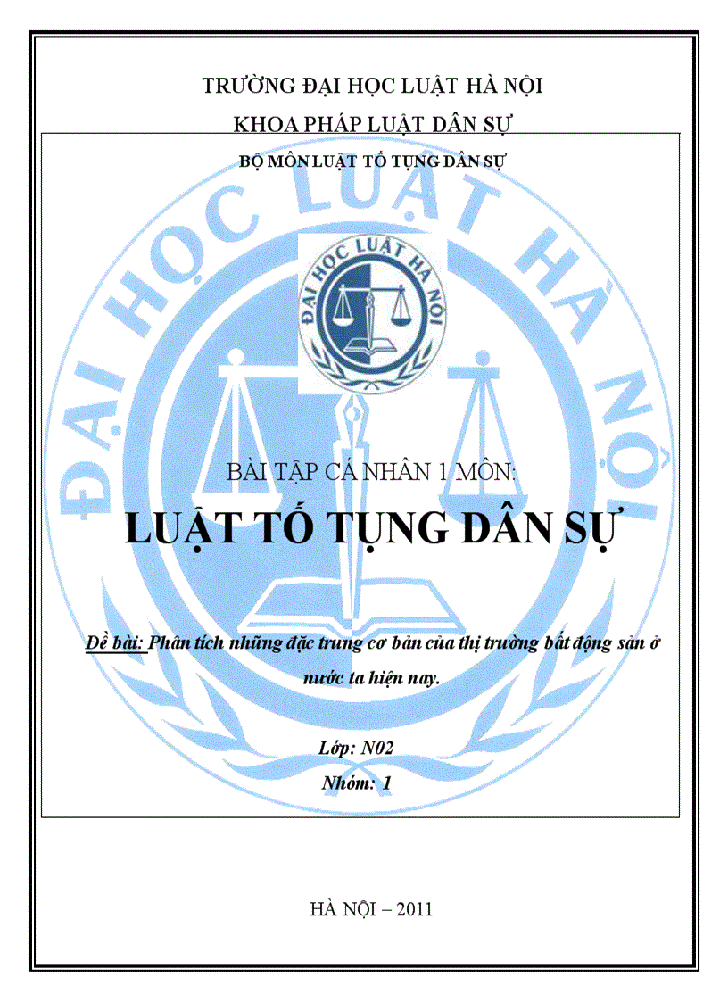 Tìm hiểu về những đặc trưng cơ bản của thị trường bất động sản ở nước ta hiện nay