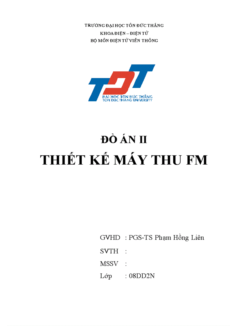 Thiết kế máy thu FM