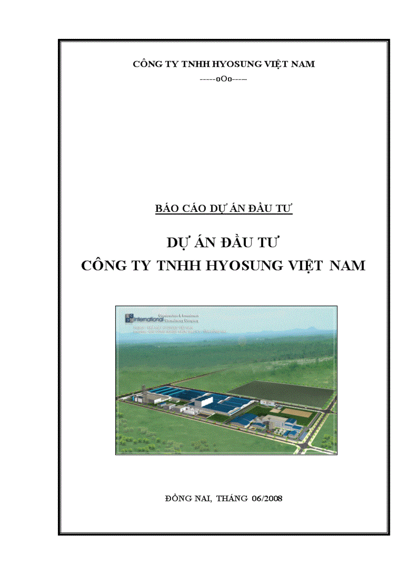 Dự án đầu tư công ty tnhh hyosung việt nam