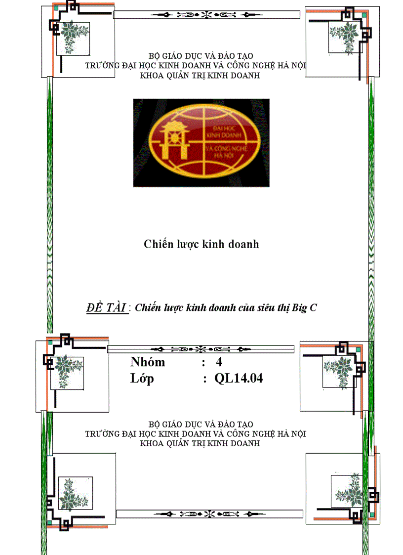 Chiến lược kinh doanh của siêu thị Big C