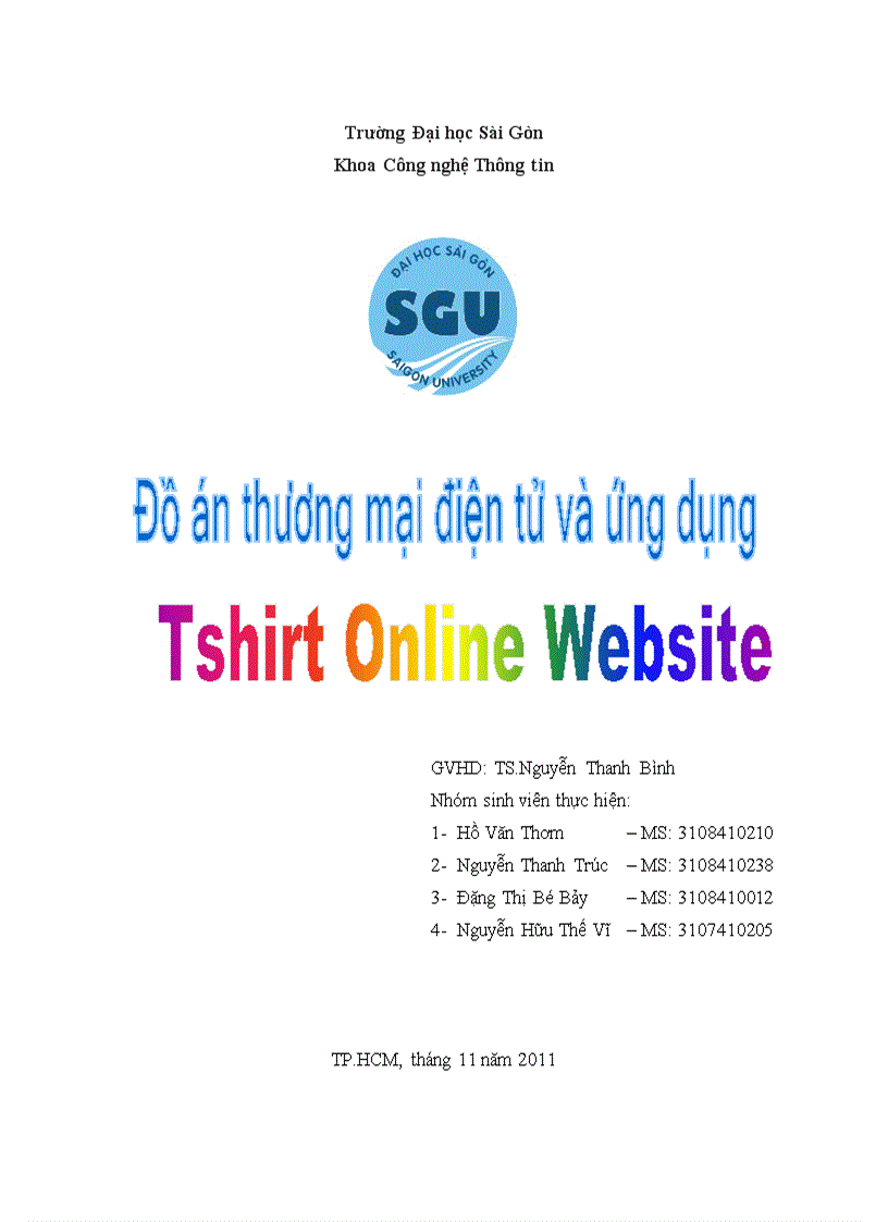 Đồ án xây dựng hệ thống bán hàng trực tuyến TshirtOnline Thương mại điện tử