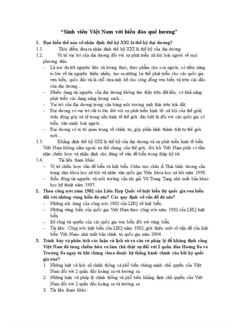Sinh viên Việt Nam với biển đảo quê hương
