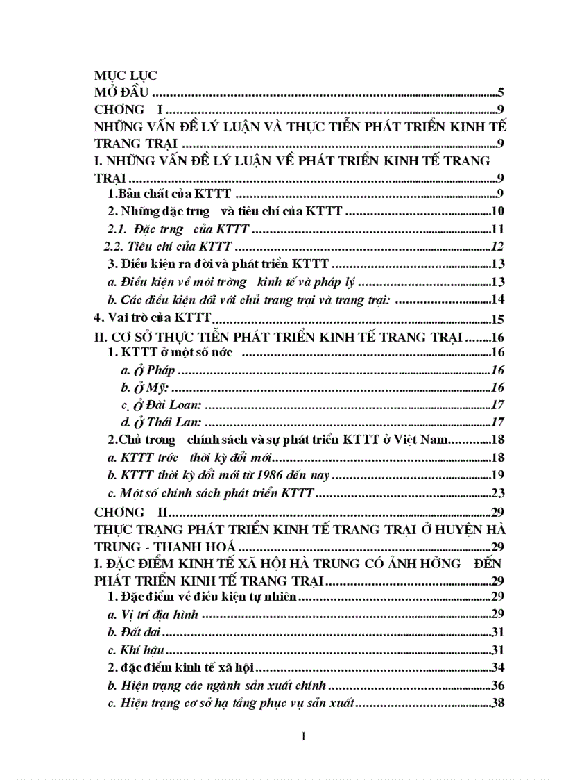 Thực trạng và các giải pháp chủ yếu phát triển KTTT ở huỵên Hà Trung Thanh Hoá 1