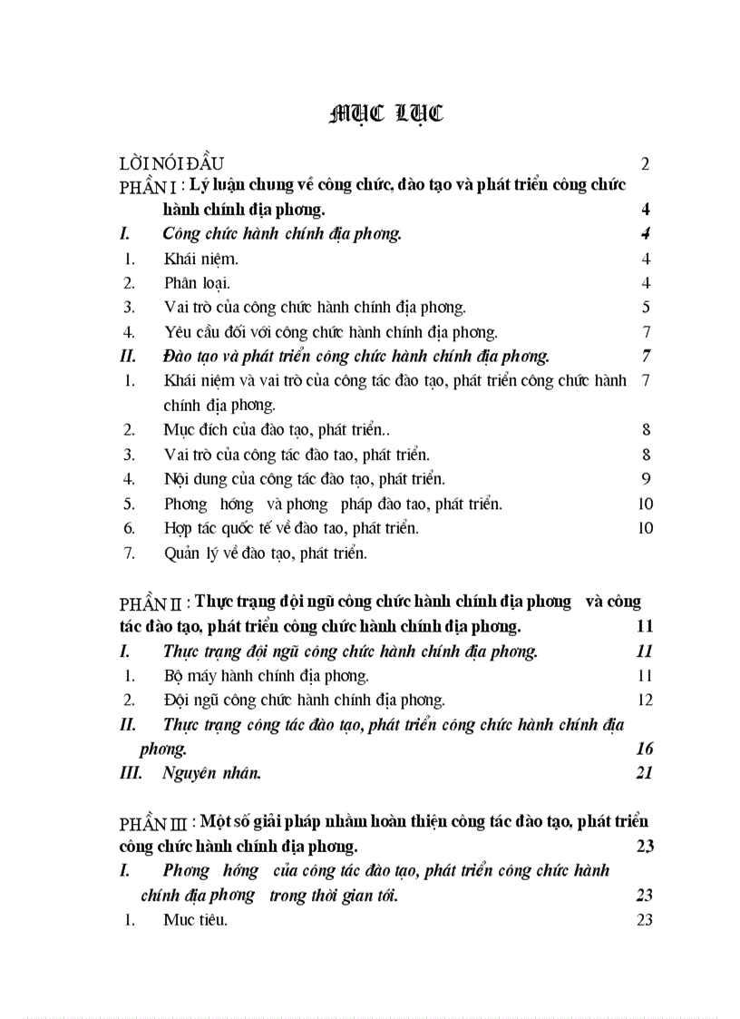 Đào tạo phát triển công chức hành chính địa phương thực trạng và giải pháp