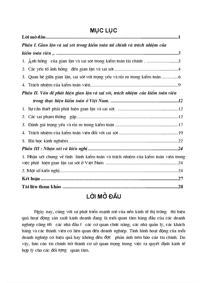 Vấn đề phát hiện gian lận và sai sót trách nhiệm của kiểm toán viên trong thực hiện kiểm toán ở Việt Nam