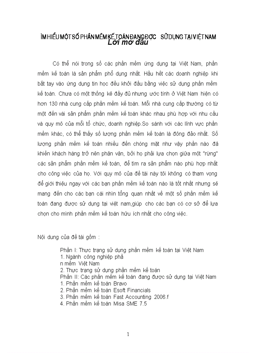 Tìm hiểu một số phần mềm kế toán đang được sử dụng tại việt nam 1