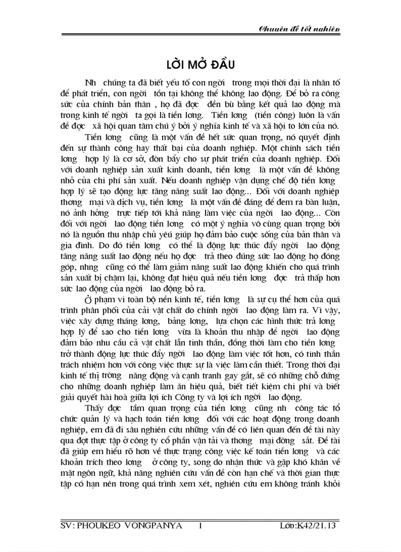 Công tác tổ chức tiền lương và các khoản trích theo lương