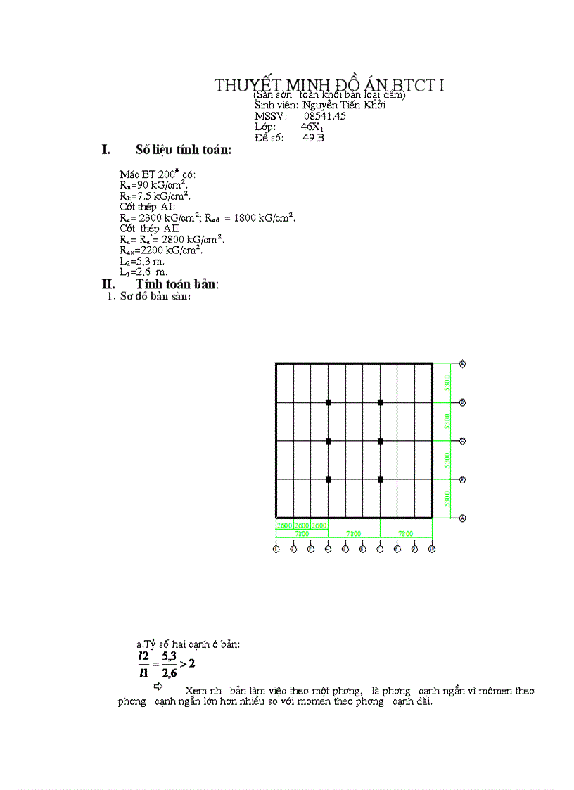 Thuyết minh đồ án btct i