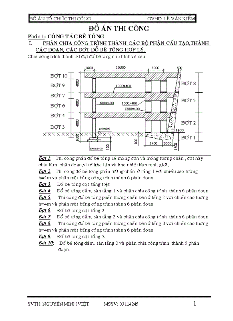 Đồ án tổ chức thi công