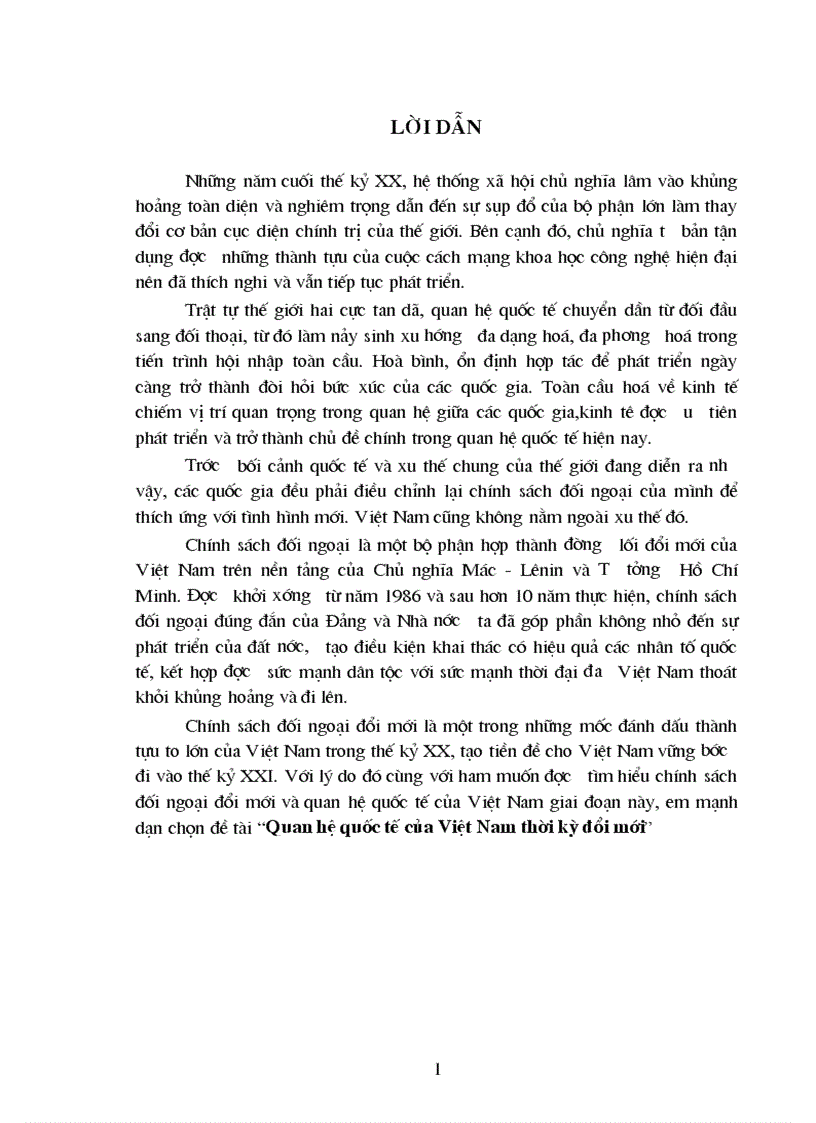Quan hệ quốc tế của Việt Nam thời kỳ đổi mới 1