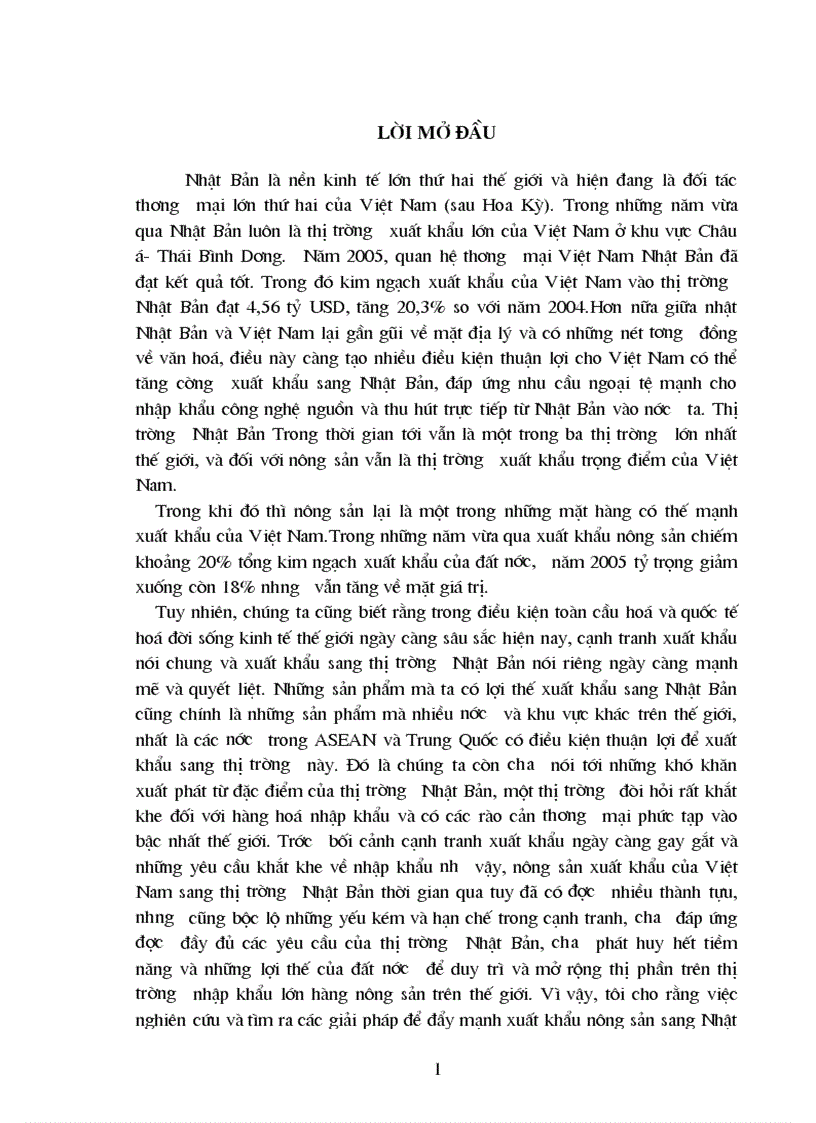 Giải pháp chủ yếu phát triển xuất khẩu nông sản sang Nhật Bản thời gian tới năm 2010