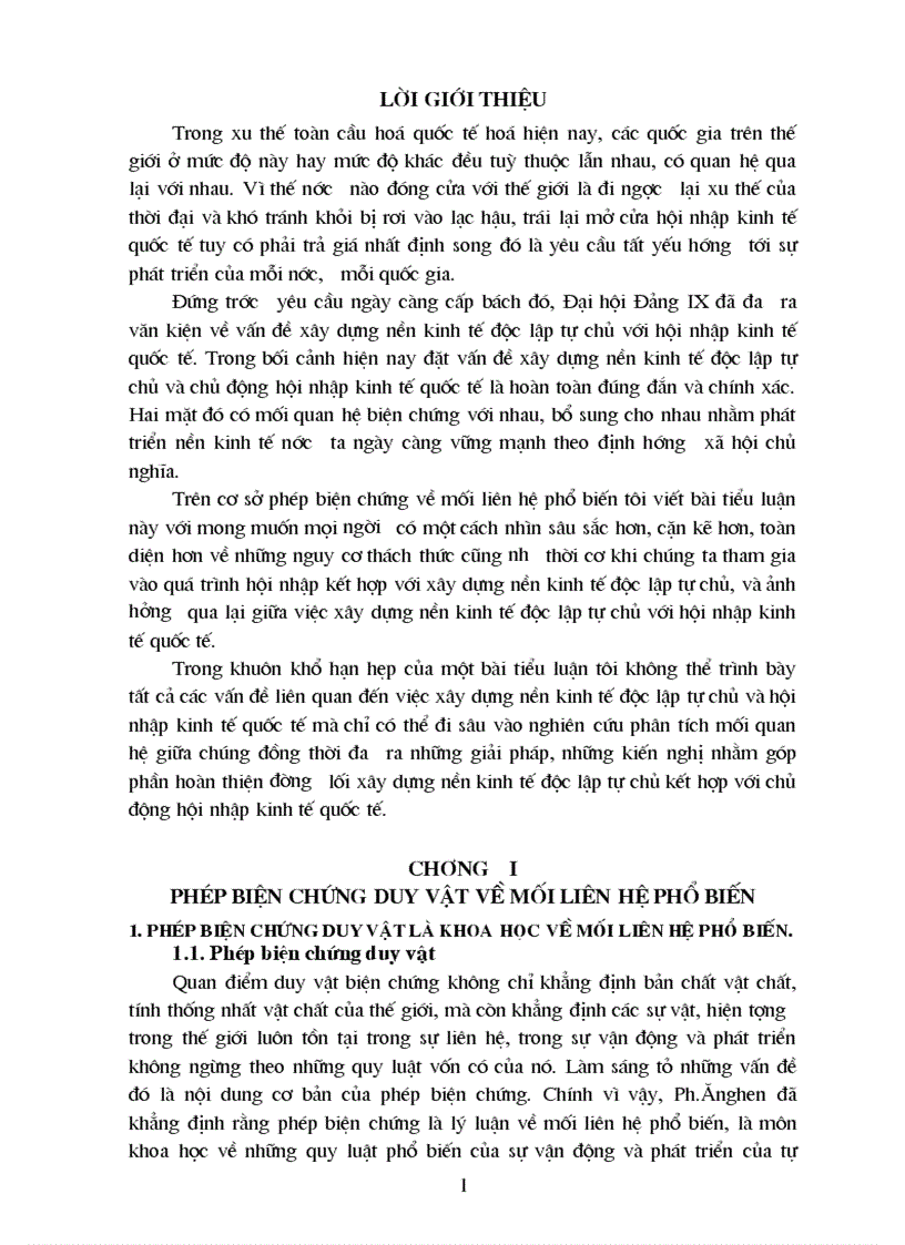 Đường lối xây dựng nền kinh tế độc lập tự chủ