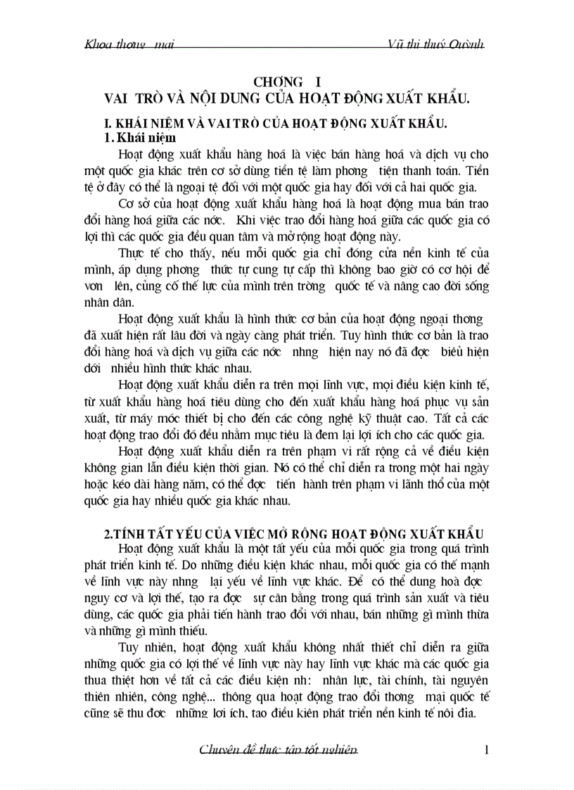 Đẩy mạnh hoạt động xuất khẩu đồ mỹ nghệ tại Công ty xuất nhập khẩu Hà Tây