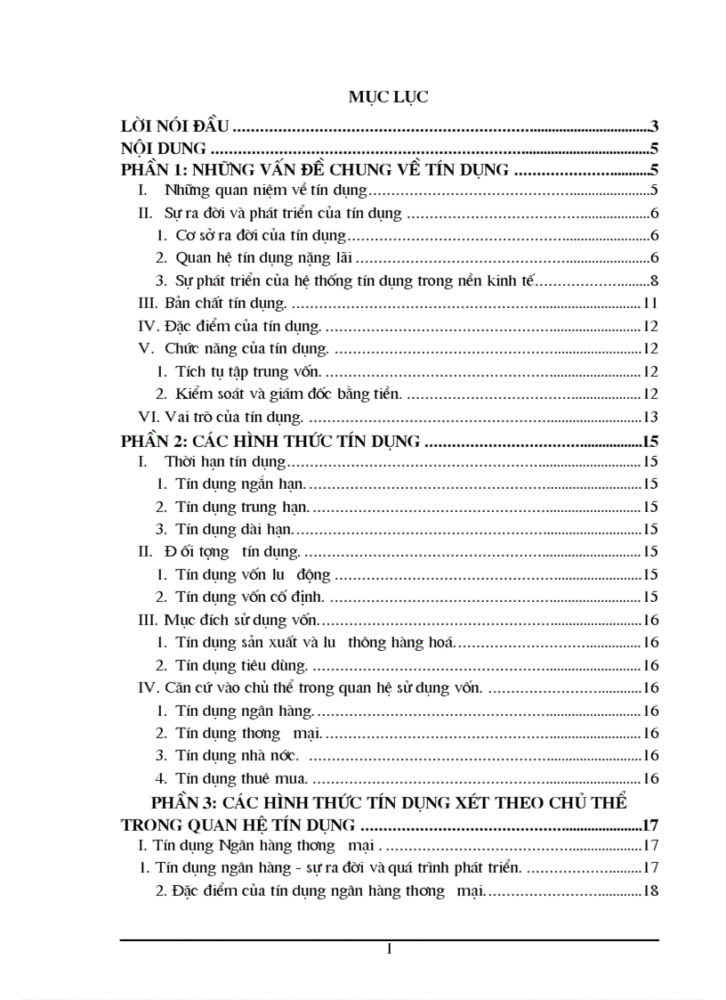 Tín dụng và các hình thức tín dụng trong nền kinh tế thị trường