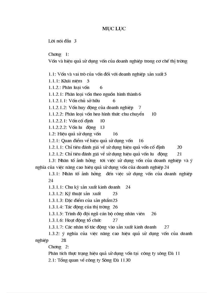 Huy động và sử dụng vốn tại công ty Sông Đà 1 1
