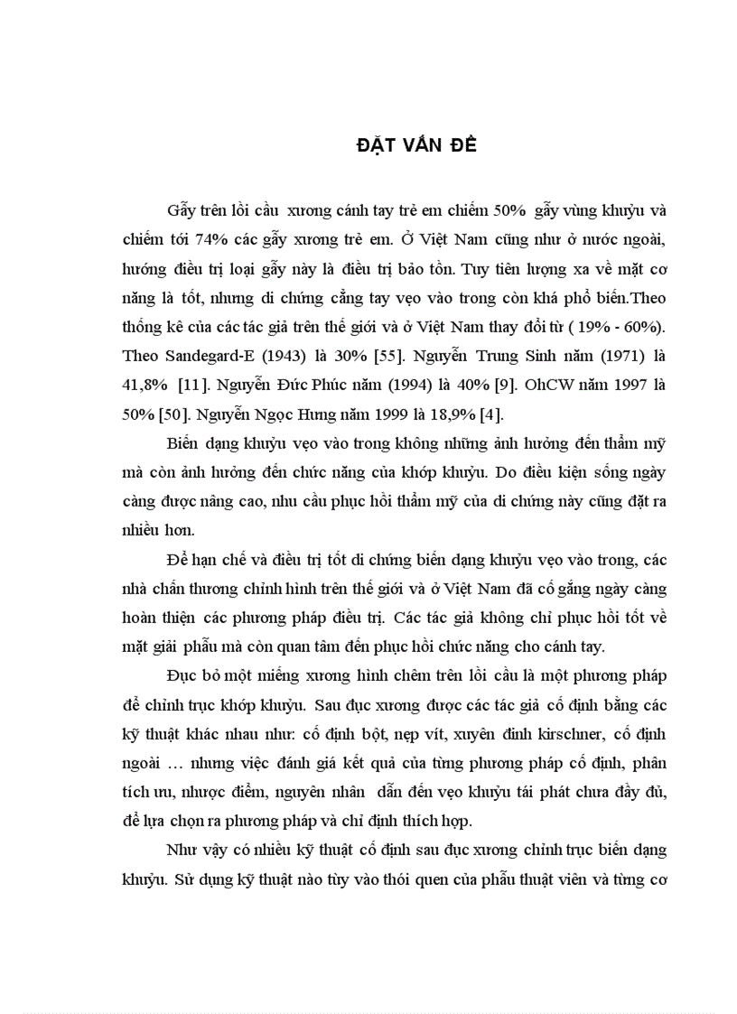Đánh giá kết qủa phẫu thuật đục xương sửa trục khuỷu vẹo vào trong sau gẫy trên lồi cầu xương cánh tay trẻ em 1