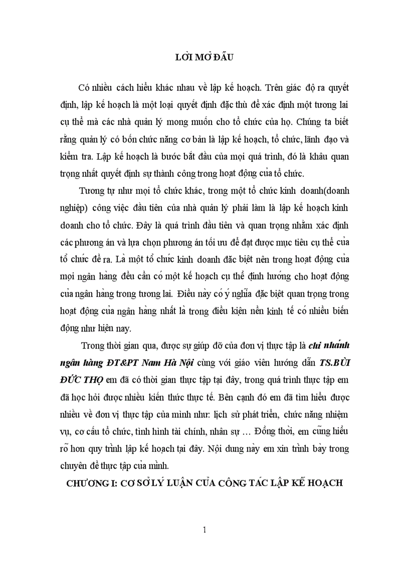 Giải pháp và kiến nghị nhằm hoàn thiện công tác lập kế hoạch và thực hiện kế hoạch kinh doanh tại chi nhánh ngân hàng đt pt nam hà nội