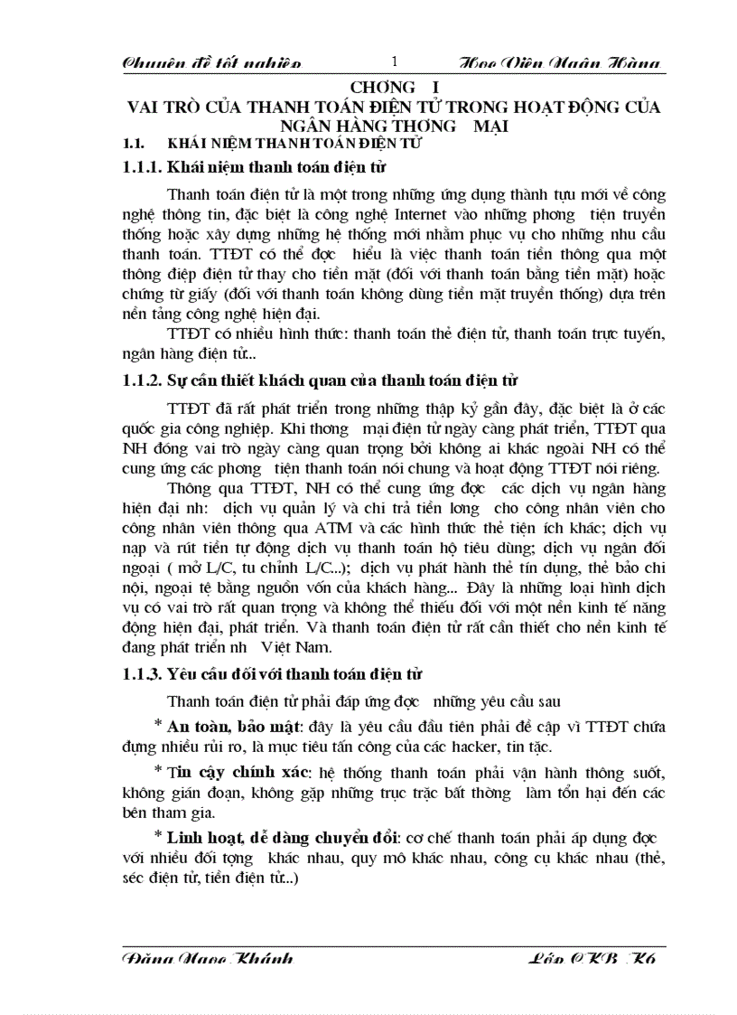 Giải pháp hoàn thiện và phát triển thanh toán điện tử tại ngân hàng ngoại thương Hà Nội