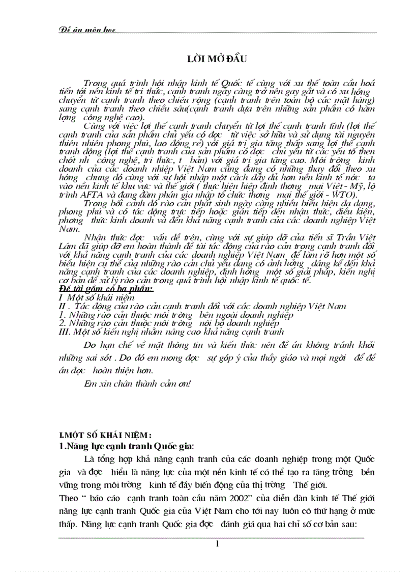 Một số kiến nghị nhằm nâng cao khả năng cạnh tranh