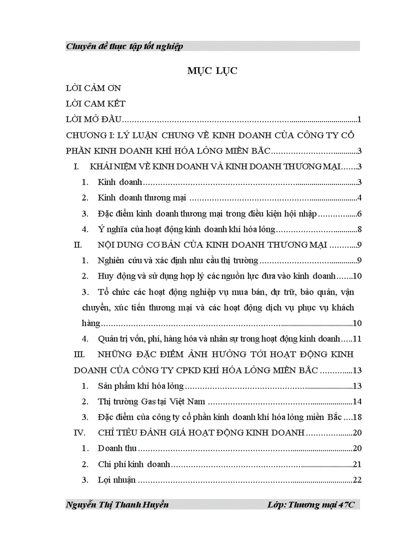 Giải pháp thúc đẩy hoạt động sản xuất kinh doanh tại công ty Cổ phần kinh doanh khí hóa lỏng miền Bắc