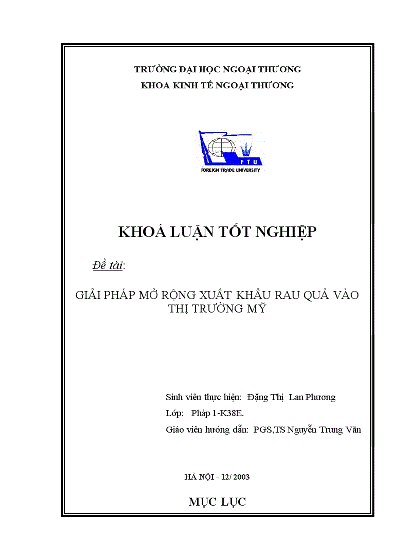 Giải pháp mở rộng xuất khẩu rau quả vào thị trường mỹ