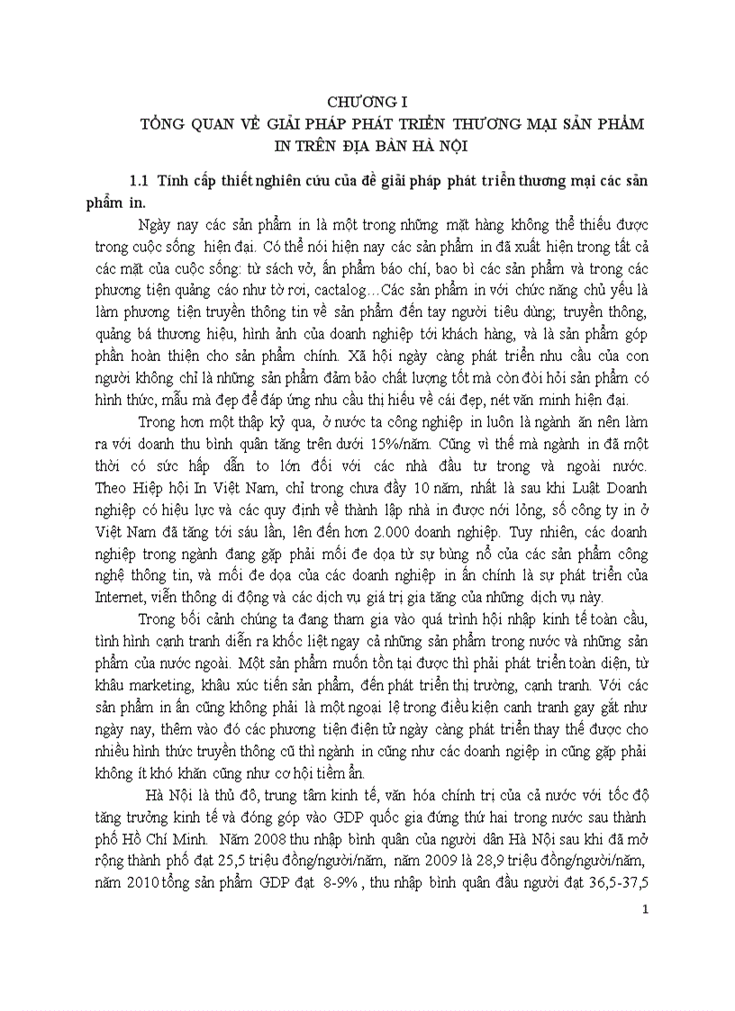 Giải pháp phát triển thương mại sản phẩm in trên địa bàn Hà Nội lấy công ty cổ phần thiết kế in Bắc Việt làm đơn vị nghiên cứu 1