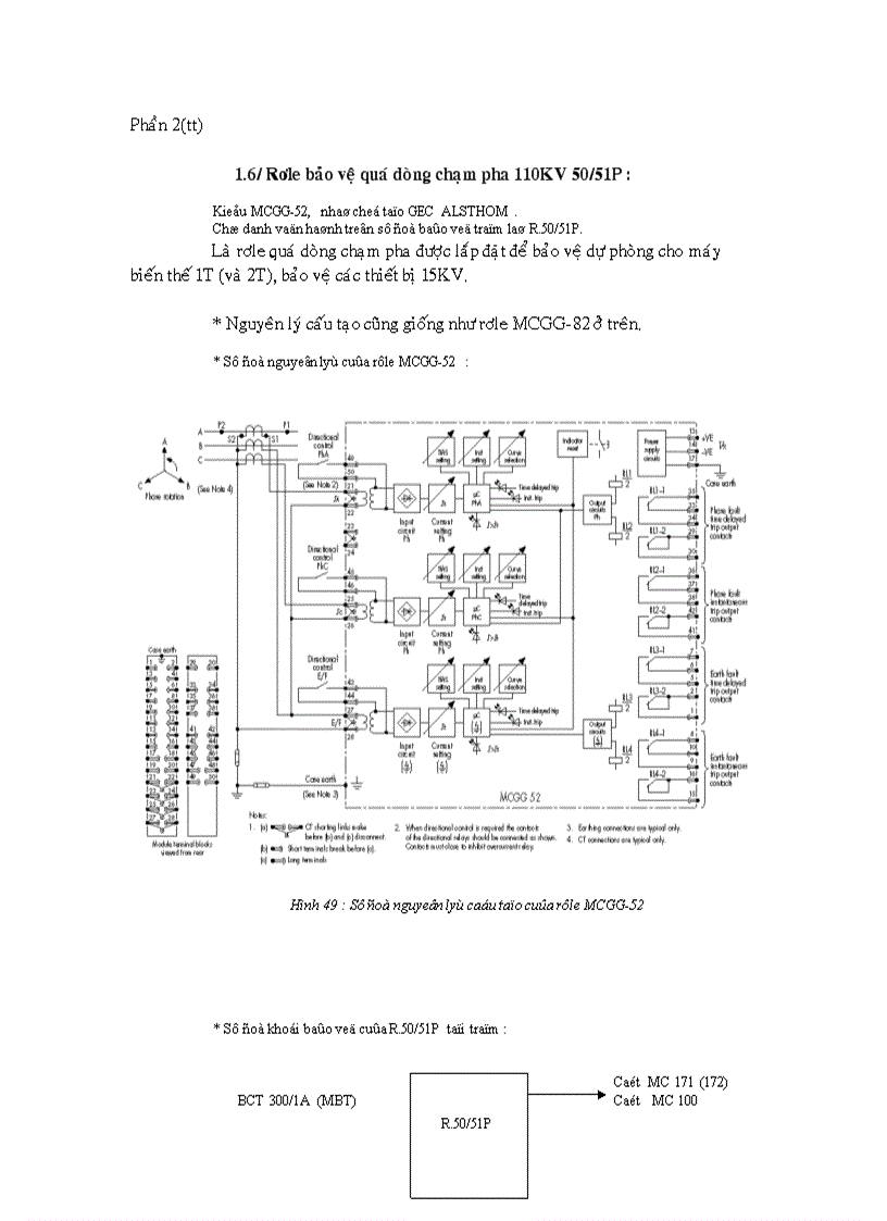 Khảo sát hệ thống role trạm biến áp 110kV