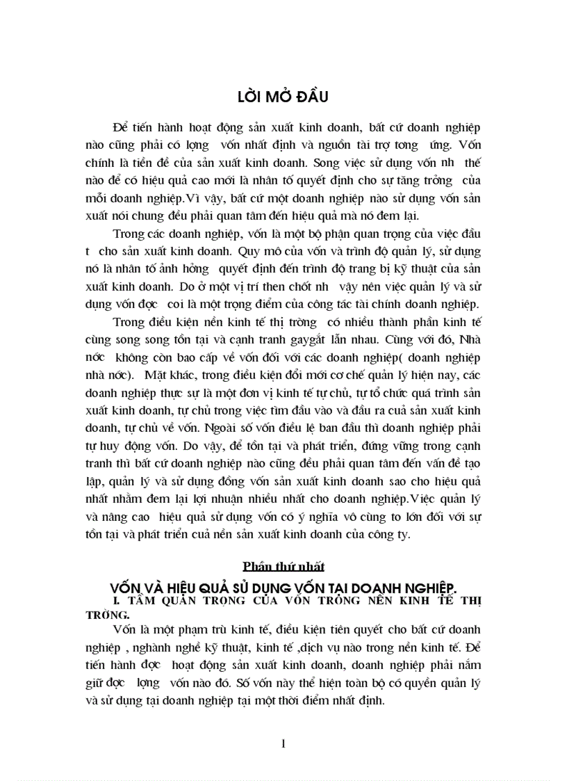 Bảo toàn vốn và đánh giá hiệu quả sử dụng vốn tại doanh nghiệp