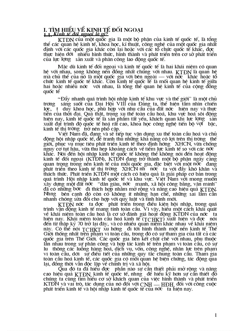 Phương hướng và giải pháp nhằm mở rộng nâng cao hiệu quả kinh tế đối ngoại 1