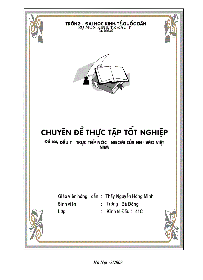 Một số giải pháp nhằm tăng cường thu hút đầu tư trực tiếp của các nước NIEs vào Việt Nam