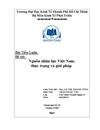 Nguồn nhân lực Việt Nam thực trạng và giải pháp