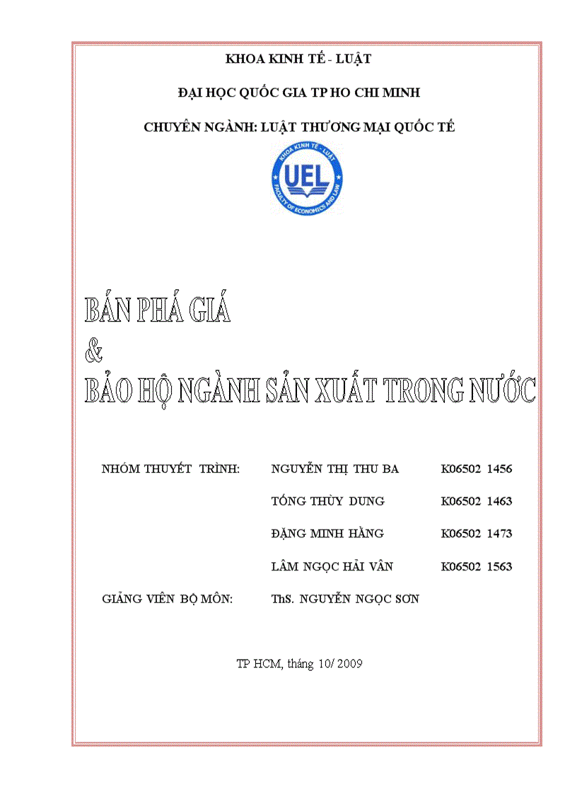 Bán phá giá bảo hộ ngành sản xuất trong nước