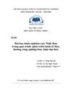 Bài học kinh nghiệm của Nhật Bản trong quá trình phát triển kinh tế theo hướng công nghiệp hóa hiện đại hóa