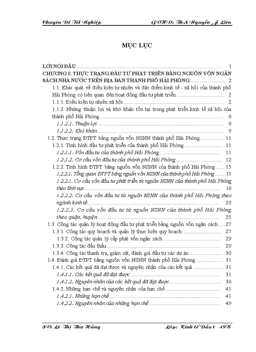 Đầu tư phát triển sử dụng nguồn vốn ngân sách nhà nước trên địa bàn thành phố Hải Phòng Thực trạng và giải pháp