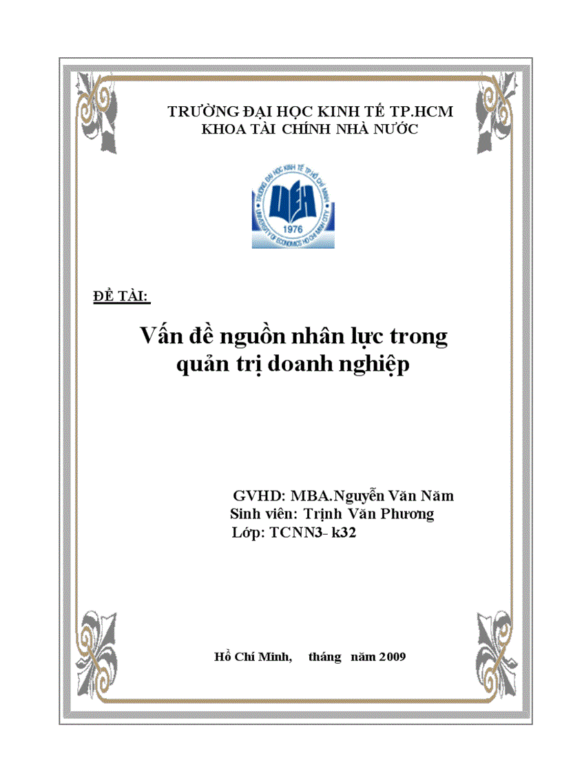 Vấn đề nguồn nhân lực trong quản trị doanh nghiệp