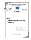 Dự báo trong quản trị sản xuất dịch vụ