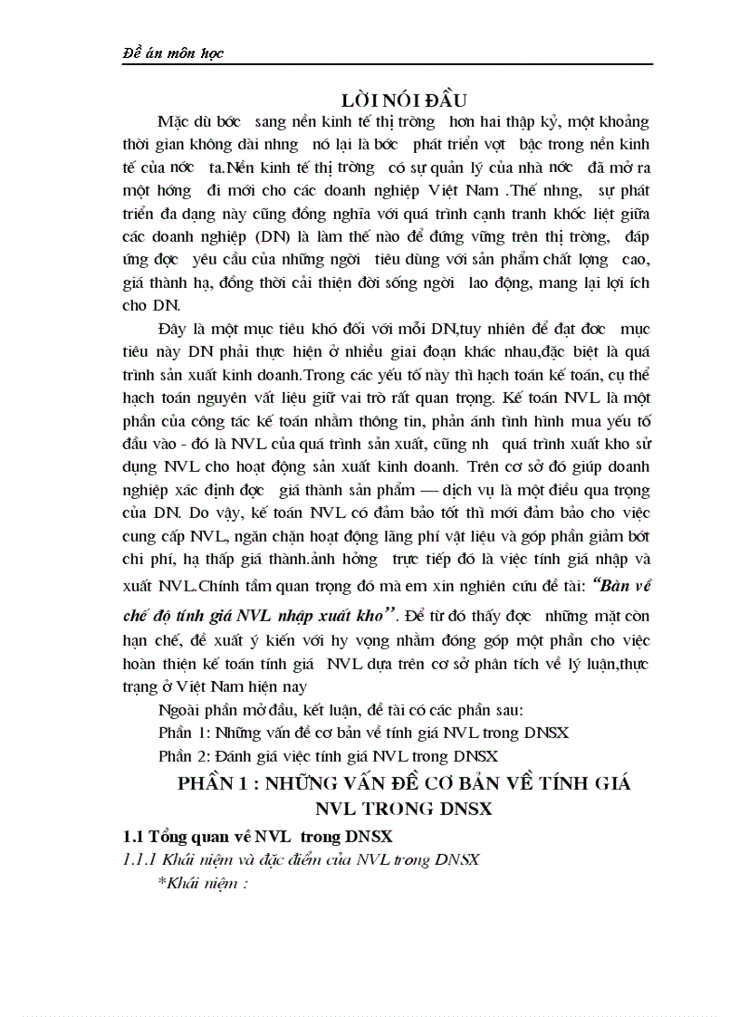 Bàn về chế độ tính giá NVL nhập xuất kho 1