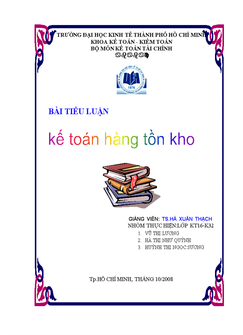 Kế toán hàng tồn kho 1