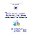 Quản trị ngân hàng thương mại nhà nước trong thời kỳ hội nhập