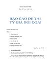 Báo cáo đề tài tỷ giá hối đoái