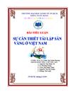 Sự cần thiết tái lập sàn vàng tại việt nam