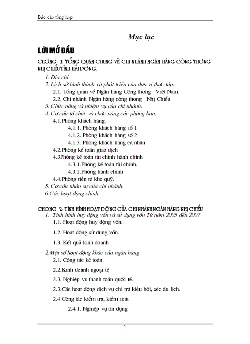 Định hướng và giảI pháp nâng cao hiệu quả hoạt động CủA CHI NHáNH NGÂN HàNG CÔNG THƯƠNG Nhị Chiểu tỉnh Hải Dương