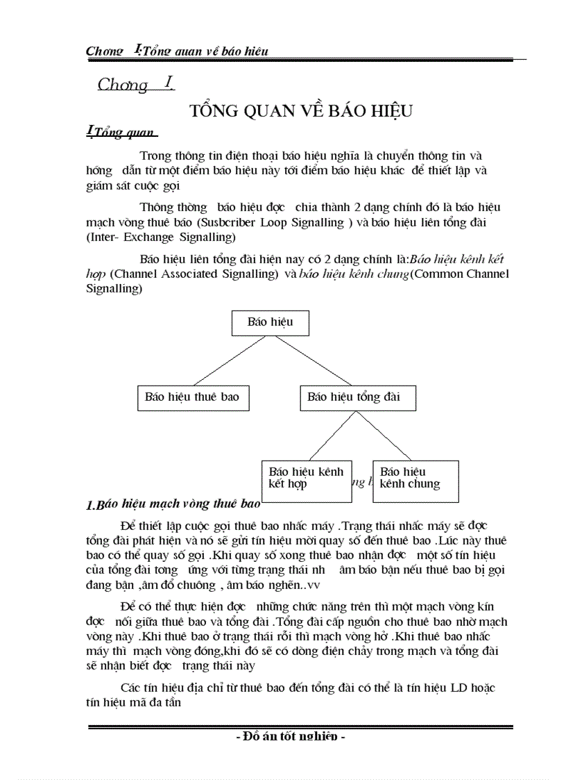 Đồ án tốt nghiệp tổng quan về báo hiệu