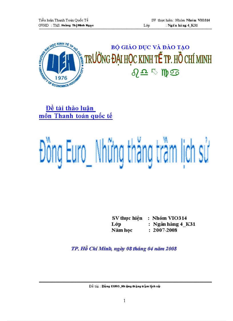 Đồng Euro Những thăng trầm lịch sử